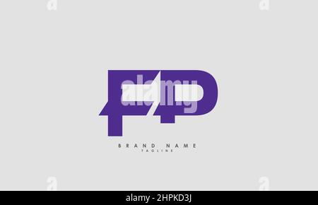 Alphabet letters Initials Monogram logo FP, PF, F and P Stock Vector