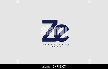 Alphabet letters Initials Monogram logo ZE, EZ, BZ and E Stock Vector