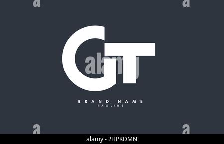 Alphabet letters Initials Monogram logo GT, TG, G and T Stock Vector