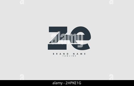 Alphabet letters Initials Monogram logo EZ, ZE, E and Z Stock Vector