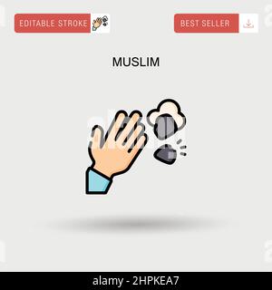 Muslim Simple vector icon. Stock Vector