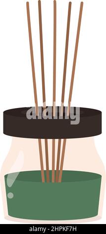 aroma diffusers wooden sticks Stock Vector