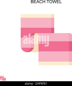 Beach towel Simple vector icon. Illustration symbol design template for web mobile UI element. Stock Vector