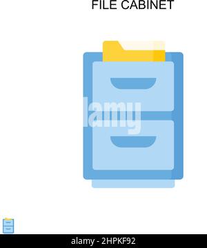 File cabinet Simple vector icon. Illustration symbol design template for web mobile UI element. Stock Vector