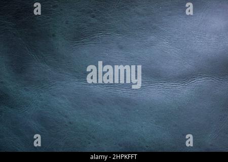 Olive green genuine cow luxury leather texture deep green background Stock Photo