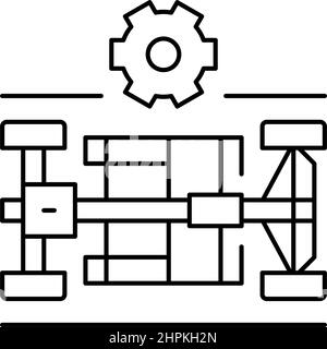 chassis selection car line icon vector illustration Stock Vector Image ...