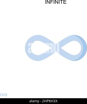 Infinite Simple vector icon. Illustration symbol design template for web mobile UI element. Stock Vector