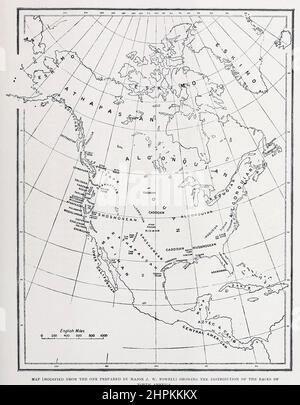 Map showing the 'Distribution of White Race' in 1920. From 'The Rising ...