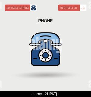 Phone Simple vector icon. Stock Vector