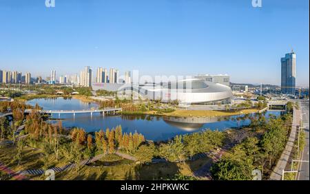 Jiangmen binjiang district sports center Stock Photo