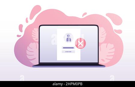 Account access. Vector illustration in flat design. Stock Vector
