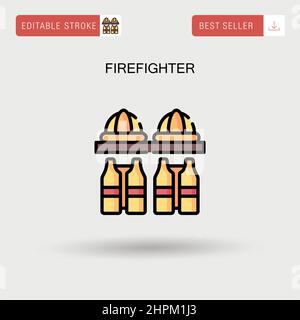 firefighter job icon Stock Vector Image & Art - Alamy