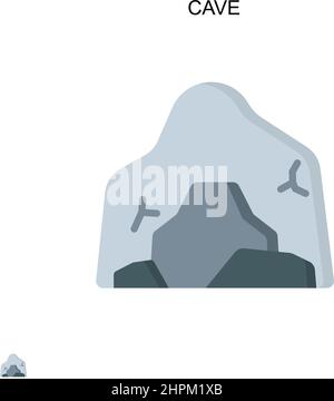 Cave Simple vector icon. Illustration symbol design template for web mobile UI element. Stock Vector