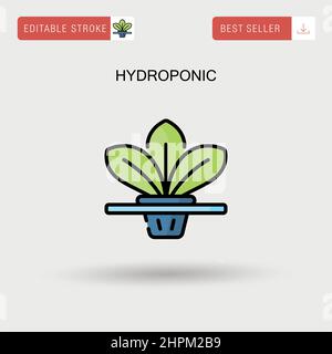 Hydroponic Simple vector icon. Stock Vector