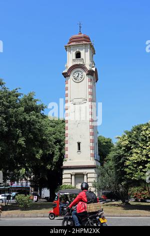 Khan Clock Tower in the Pettah neighbourhood of Colombo in Sri Lanka Stock Photo