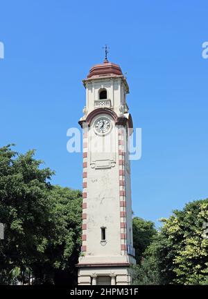Khan Clock Tower in the Pettah neighbourhood of Colombo in Sri Lanka Stock Photo