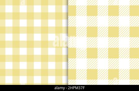 Vichy Seamless set. Pastel gingham pattern. Background for Easter, wallpaper, blanket. Stock Vector