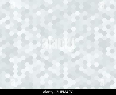 Seamless abstract vector hexagon glitter silver cloth techno texture. Disco hex gray pixel background. Geometric tech futuristic pattern wrapping pape Stock Vector