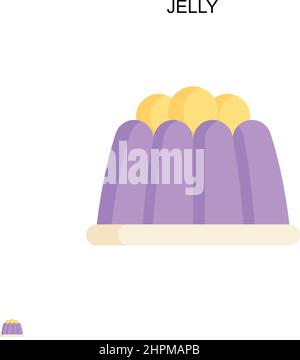 Jelly Simple vector icon. Illustration symbol design template for web mobile UI element. Stock Vector