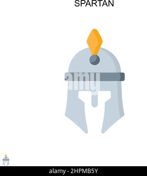 Spartan Simple vector icon. Illustration symbol design template for web mobile UI element. Stock Vector