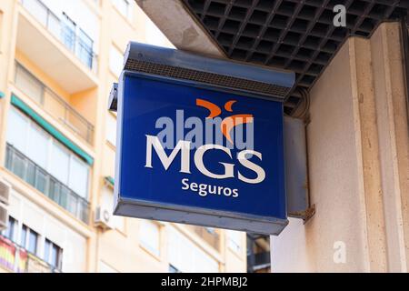 VALENCIA, SPAIN - FEBRUARY 22, 2022: MGS is a Spanish insurance company Stock Photo