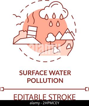 Water pollution terracotta concept icon Stock Vector Image & Art - Alamy