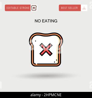 No eating Simple vector icon. Stock Vector