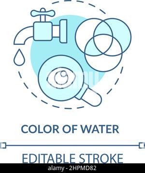 Color of water turquoise concept icon Stock Vector