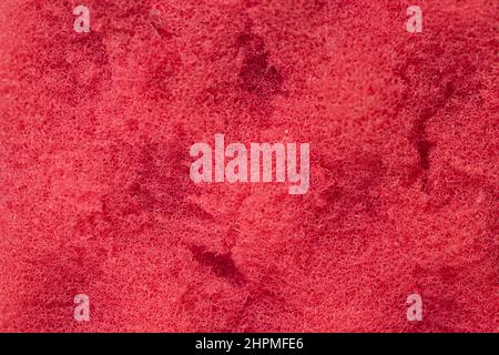 Old red sponge textured background. Foam rubber background. Stock Photo