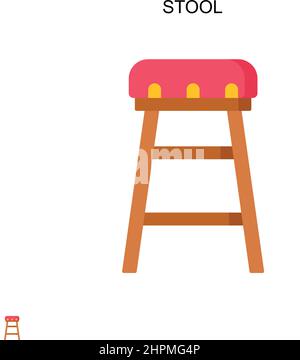 Stool Simple vector icon. Illustration symbol design template for web mobile UI element. Stock Vector