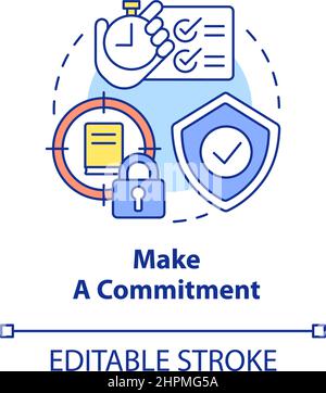 Make commitment concept icon Stock Vector