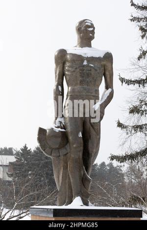 Sparty statue on the campus of Michigan State University Stock Photo