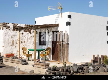House on the beach at El Golfo, Timanfaya Nation Park, Lanzarote, Canary Islands. Stock Photo
