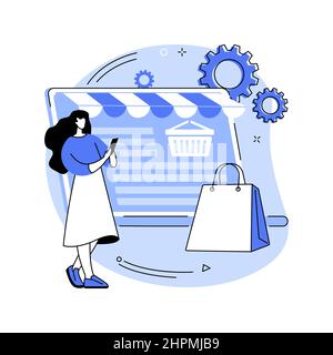 Order processed abstract concept vector illustration. Stock Vector