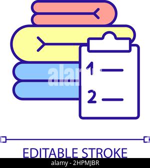 Organizing household tasks RGB color icon Stock Vector