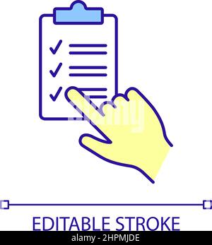Productive planning RGB color icon Stock Vector