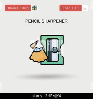 Pencil sharpener Simple vector icon. Stock Vector