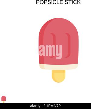 Popsicle stick Simple vector icon. Illustration symbol design template for web mobile UI element. Stock Vector