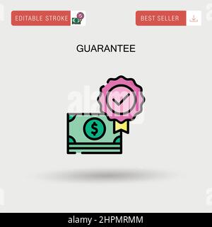 Guarantee Simple vector icon. Stock Vector