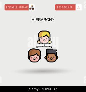 Hierarchy Simple vector icon. Stock Vector