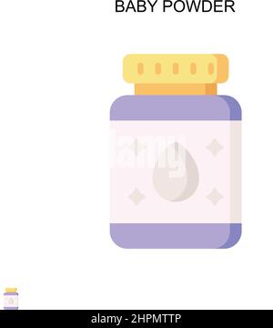 Baby powder Simple vector icon. Illustration symbol design template for web mobile UI element. Stock Vector