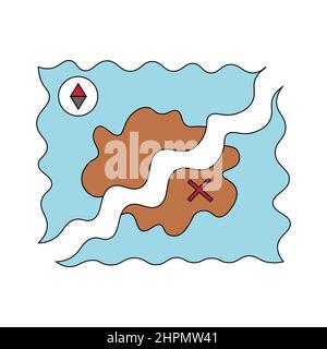 For icons, web, postcards, decor, packaging, prints for things, covers for notebooks, decoration of boxes for sticker, backpack, individual element an Stock Vector