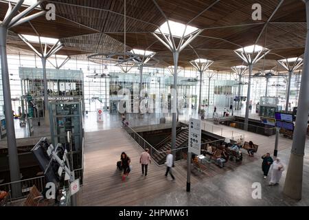 Interior terminal of Casa Port train station in Casablanca, Morocco. Stock Photo