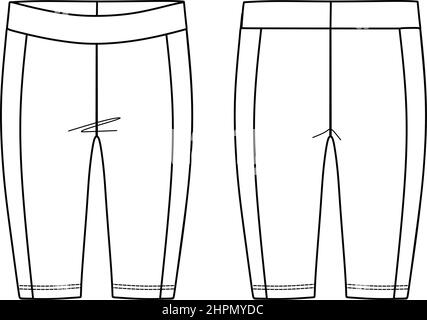 Yoga pants Vector illustration. short pants image or clip art Stock ...