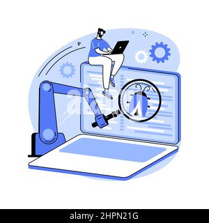 Automation testing abstract concept vector illustration. Stock Vector