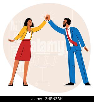 High-five vector concept. Stock Vector