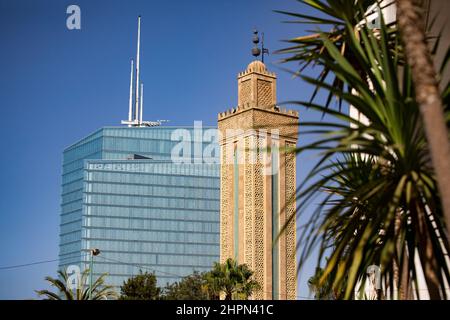Traditional and contemporary architecture in Rabat, Morocco, North Africa. Stock Photo