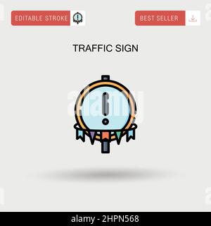 Traffic sign Simple vector icon. Stock Vector