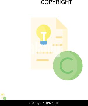 Copyright Simple vector icon. Illustration symbol design template for web mobile UI element. Stock Vector
