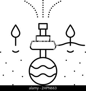 irrigation system from drain line icon vector illustration Stock Vector ...